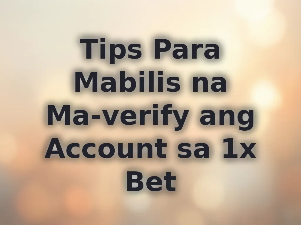 Account verification tips